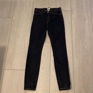 J.Crew Dark Resin Rinse Lookout High Rise Skinny Jeans Denim